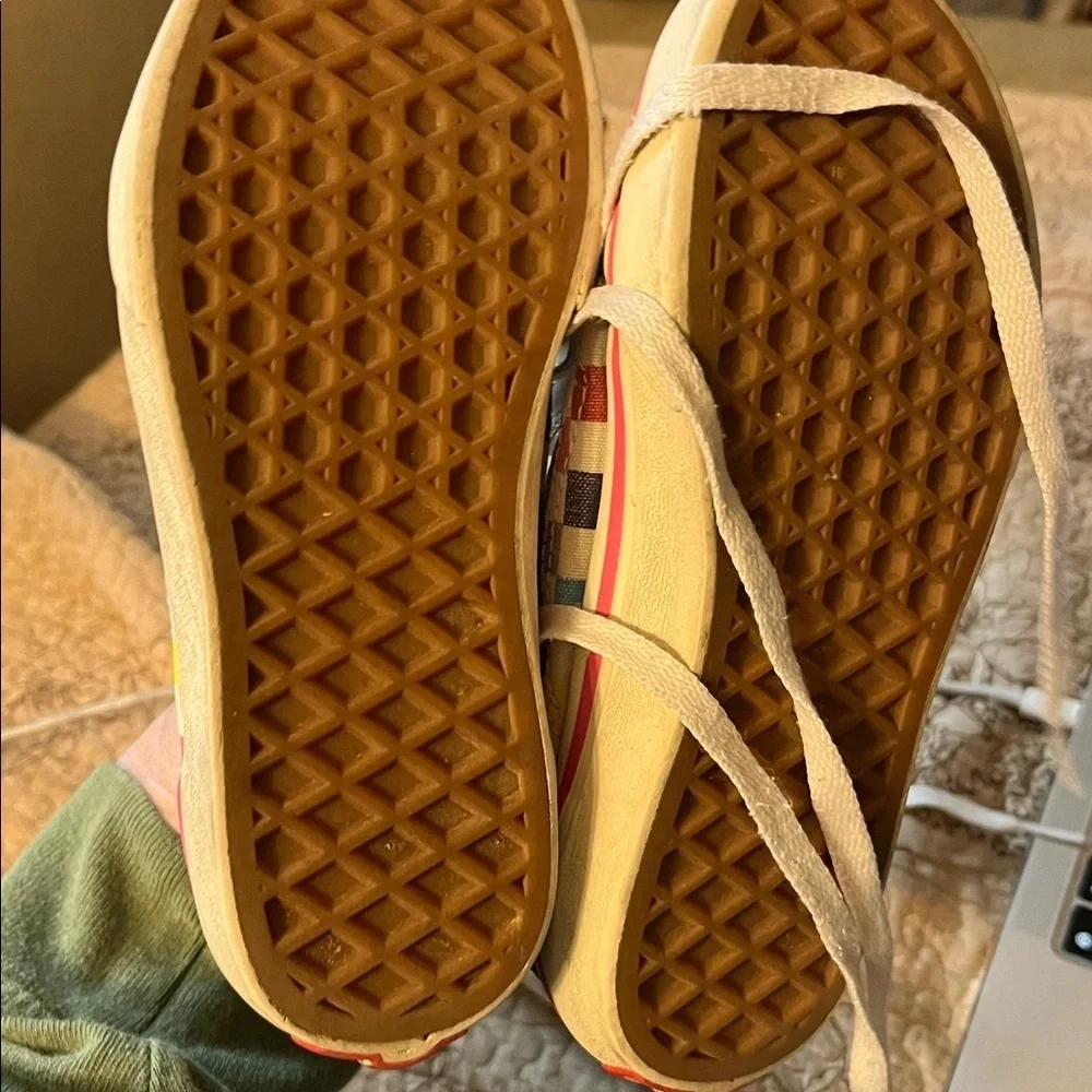 Vans off the Wall Kids Checkered Sneakers Size 13